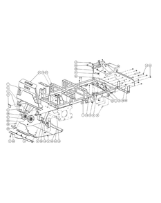 Frame Assembly Diagram and Parts List for M60-KW LC-53AJ8CTX750-29HP-DFI-LC Cub Cadet Lawn Tractor